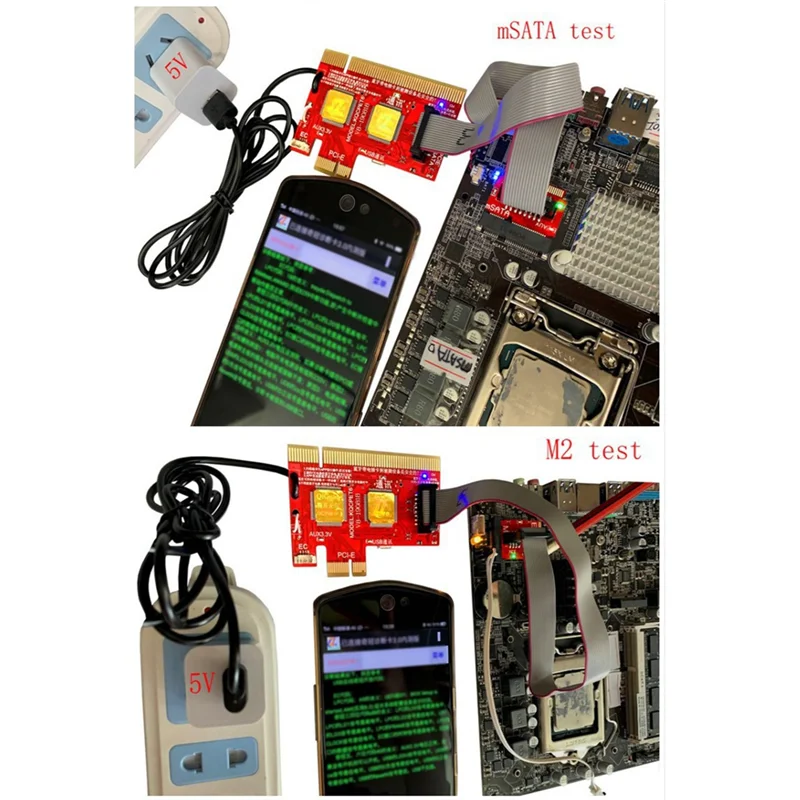 A53M nouveau V8 multifonction ordinateur portable et ordinateur de bureau carte débogage multifonction carte de Test prise en charge PCI,PCI-E,LPC,Mini,MSATA