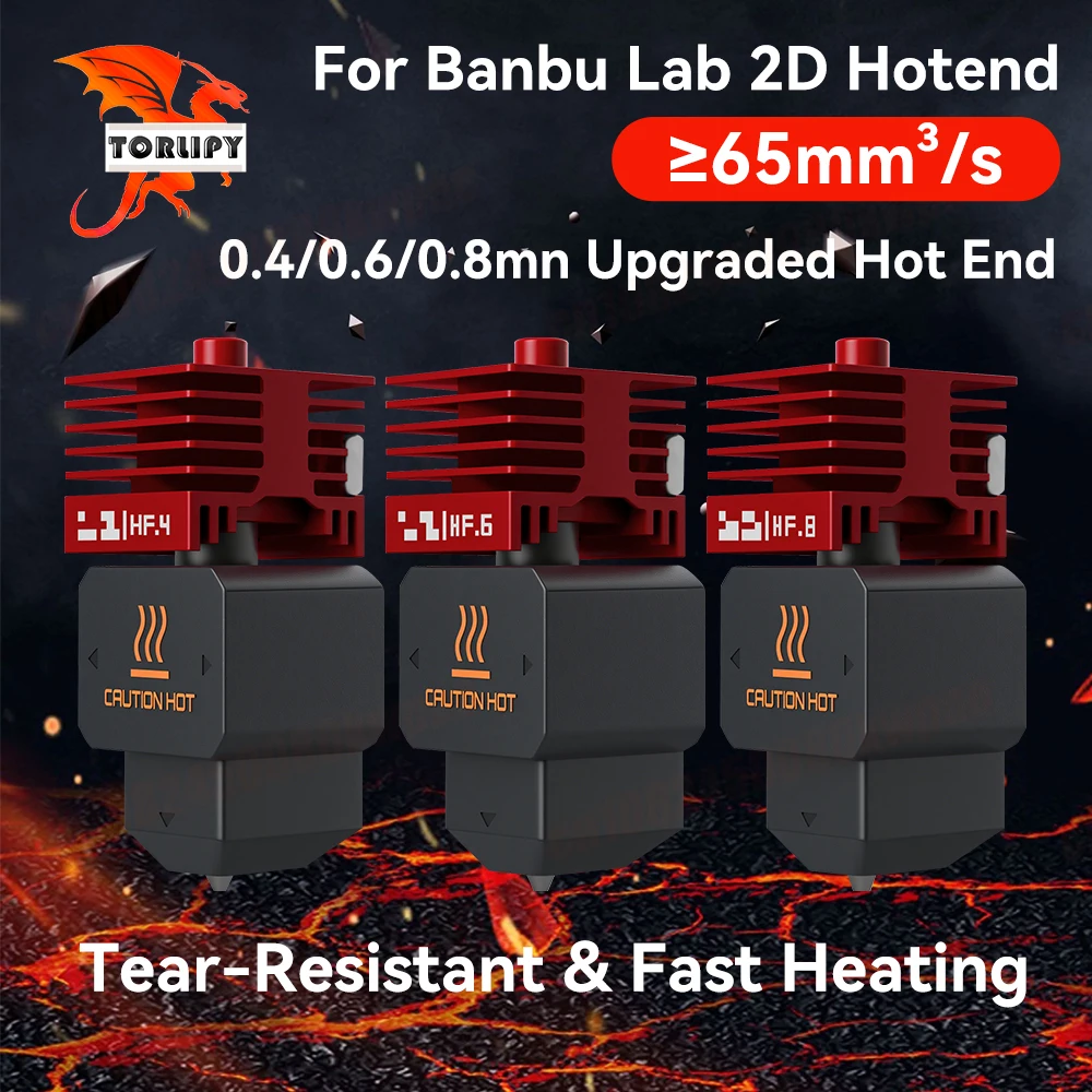 

Для Bambu Lab H2D Hotend Высокоскоростное сопло Hot End Kit для Bambulab H2D Модернизированное качество производительности Детали 3D-принтера Hot End