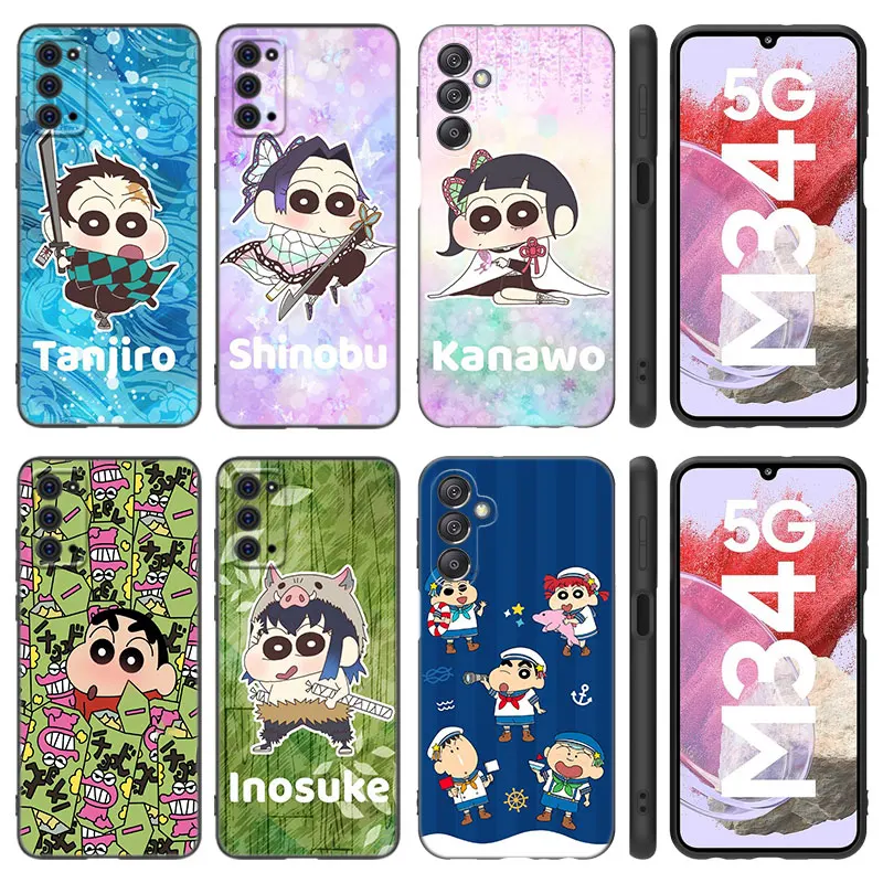 Crayon S-Shin C-Chan Case For Samsung M30 M31 S Note 10 Lite 20 Ultra M04 M13 M32 4G M14 M42 M52 M53 M54 5G M11 M12 M21 M22 M51