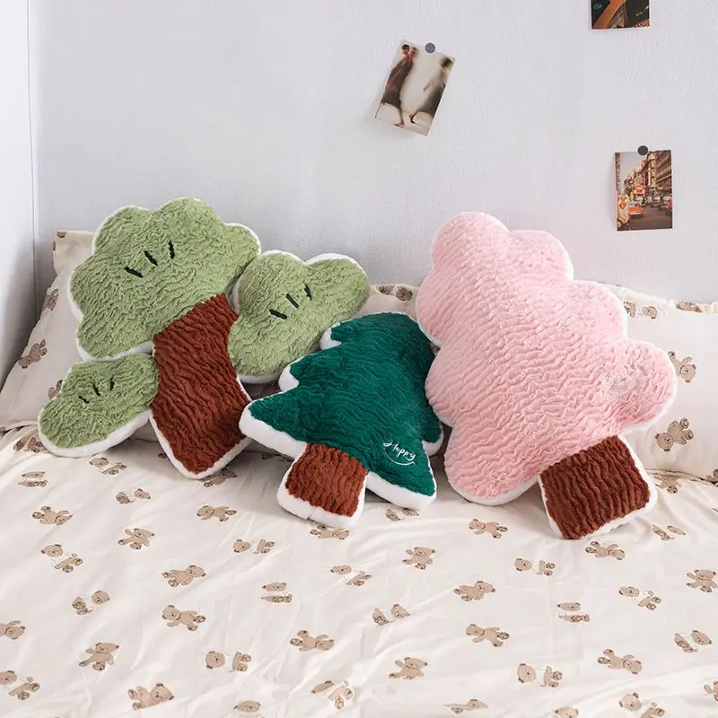 المتخصصة محاكاة الكرتون الصغيرة الصنوبر ألعاب من نسيج مخملي لطيف وسادة وسادة أريكة المنزل مكتب زهر الكرز كرسي داعم للفقرات القطنية #5