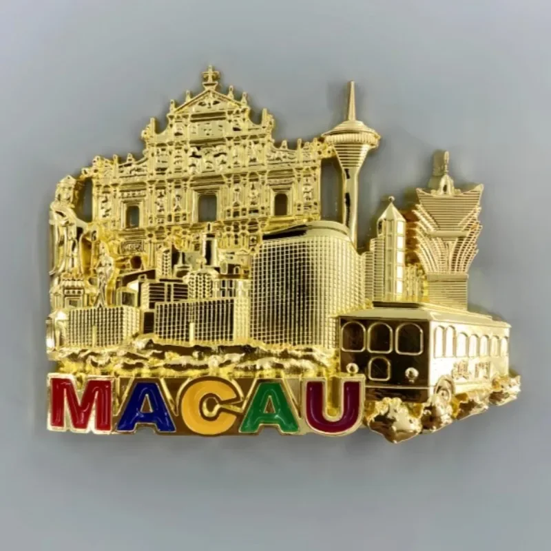 Macau Fridge Stickers Ruins of St．Paul＇s Fridge Magnets China Travelling Souvenirs Home Decoration Wedding Gifts