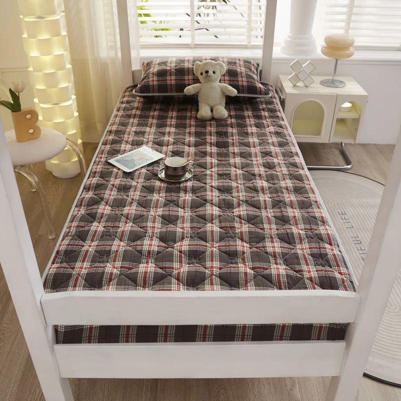 Quilted Mattress Pad Cover, 100% Cotton Surface Anti‑Mite Antibacterial Mattress Protector, Thick Soft Bed Mattress Topper Cover