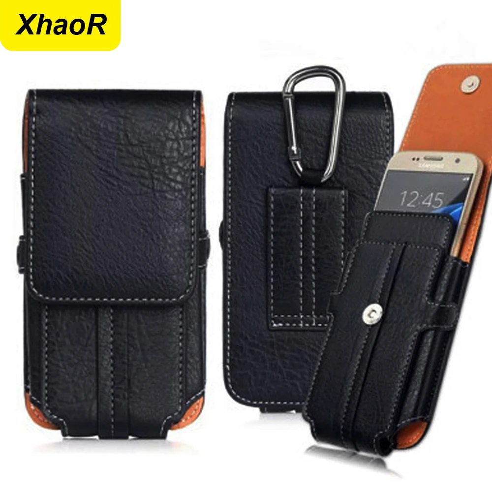Universal Leder Telefon Taille Tasche Gürtel Clip Fall Für iPhone 16 15 14 13 Pro Max Samsung S23 Huawei Xiaomi Vertikale holster Abdeckung