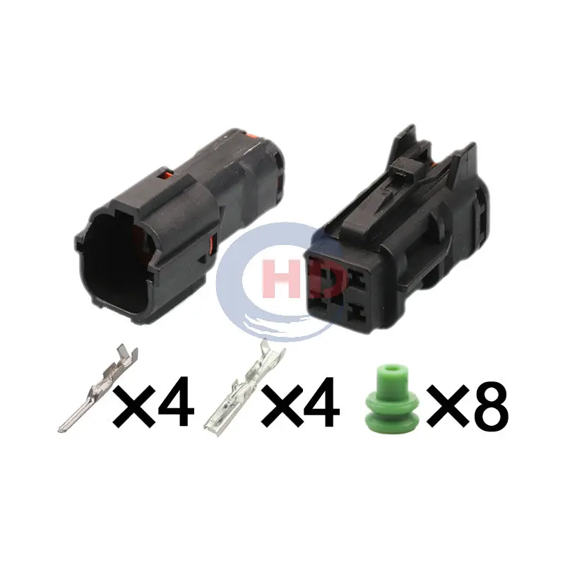 1-20 sets  4Pin Electronic Fuel Pump Plug Connector 7222-7444-30 7123-7444
