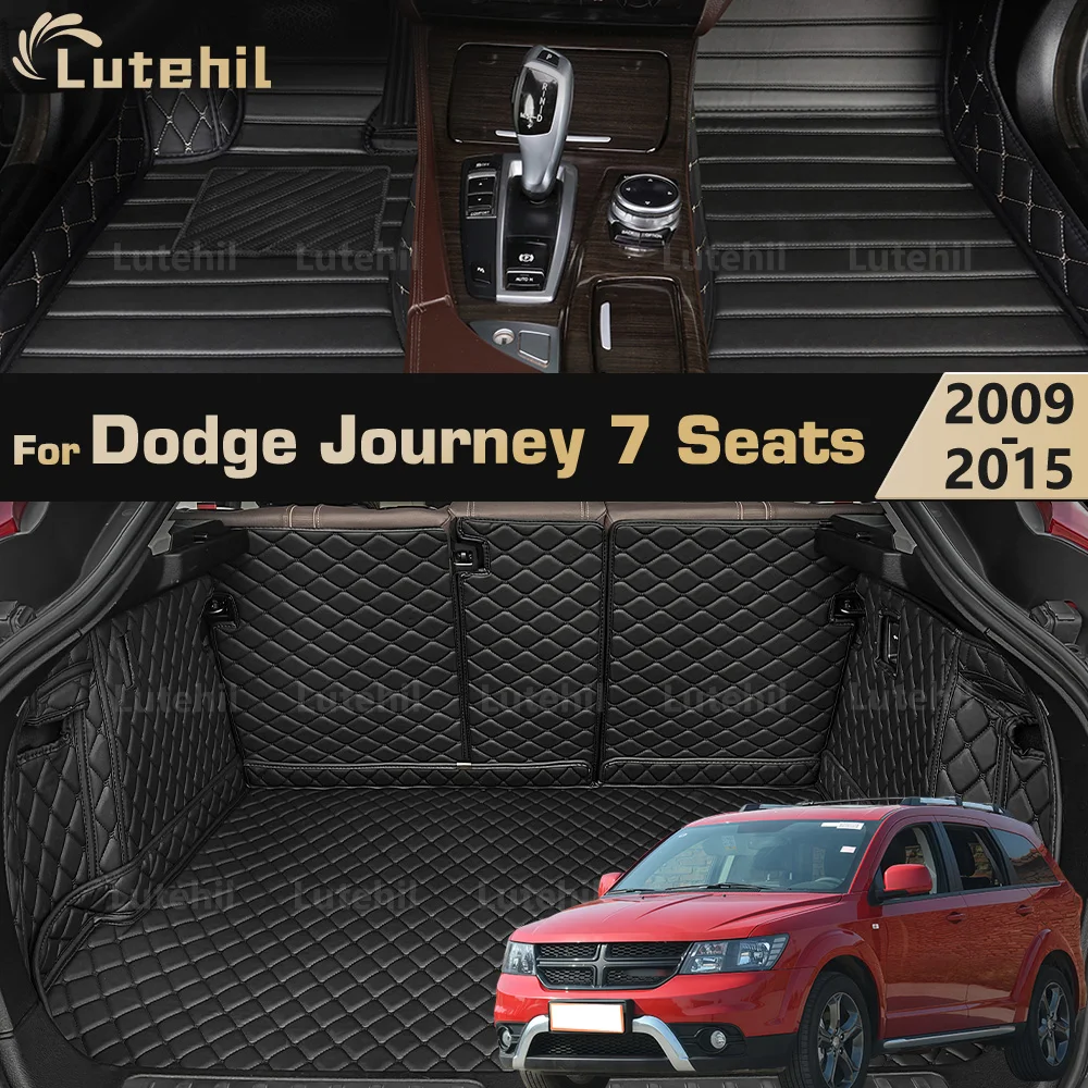 Car Floor Mats For Dodge Journey 7 Seats 2009-2015 14 13 Trunk mat Cargo Liner Protection Carpet Custom Floor Liners Accessories