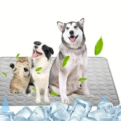 Tapis auto-refroidissant pour animaux de compagnie, soie de glace, coussin rafraîchissant pour chiens et chats, idéal pour les lits, les chenils, les canapés et les sols.