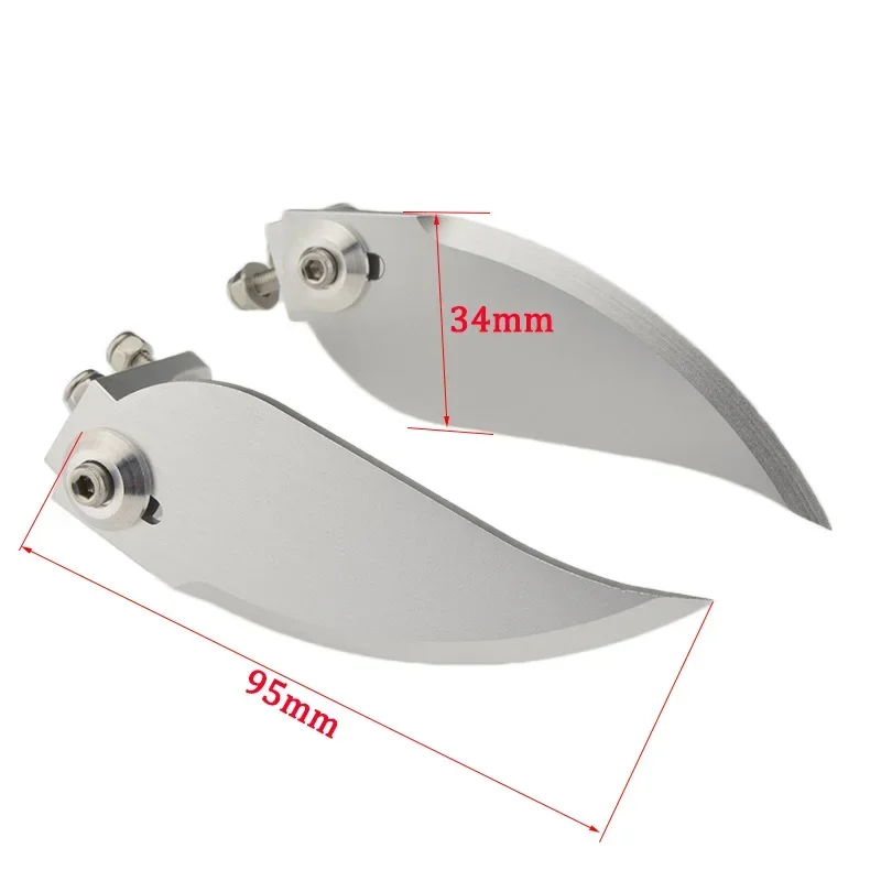 CNC Aluminium Turn Vinnen Hoge Precisie Verstelbare Turn Vinnen 95mm x 34mm Lengte voor 26cc ~ 30cc RC Boot O Tipe Schepen