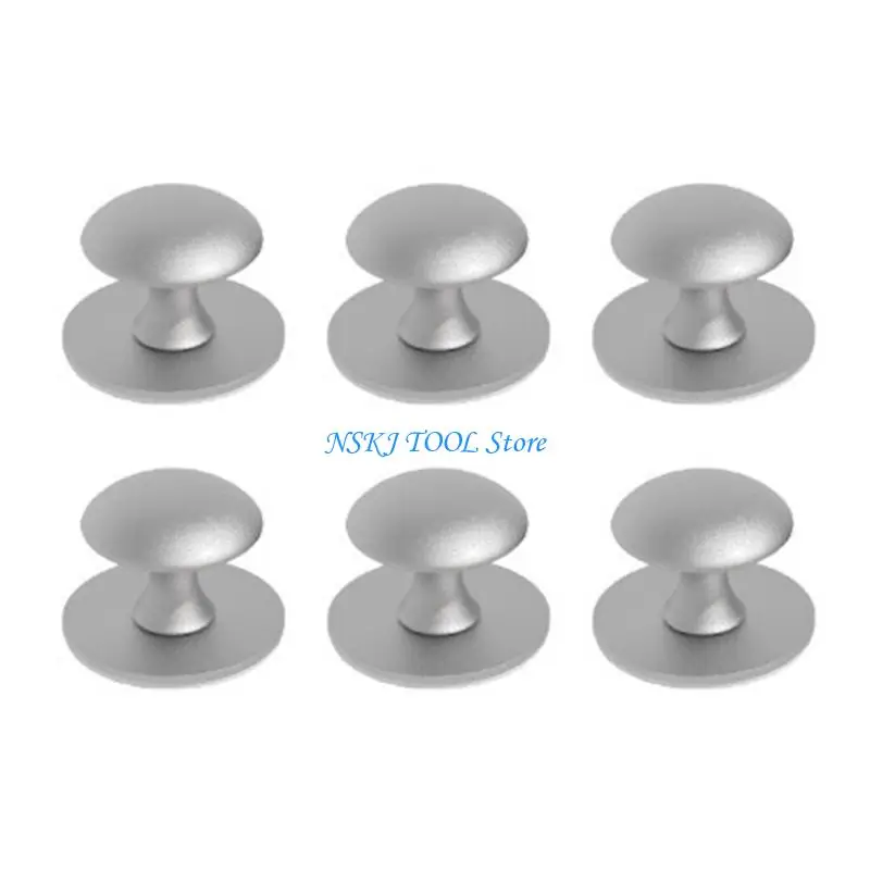 L8RC Pack Of 6 auto  Adhesive Cabinets Knobs Steel No Drill Hardware Simple Installs for Drawers Glass door Bathroom Cabinets