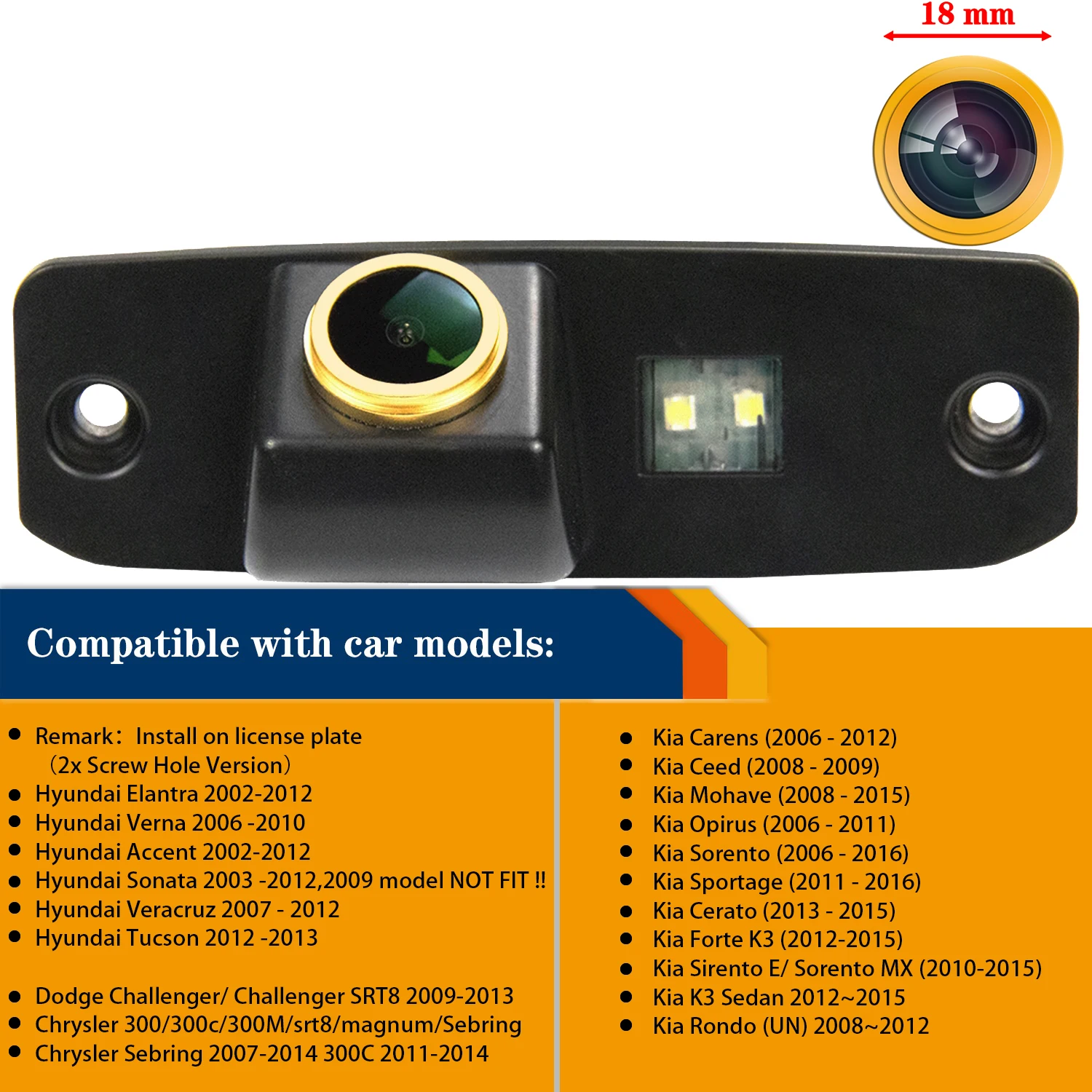 Misayaee Free Filter HD 1280 * 720P Car Rear View Camera for KIA k3 Carens Santa Fe Sorento Opirus Sportage MISTRA