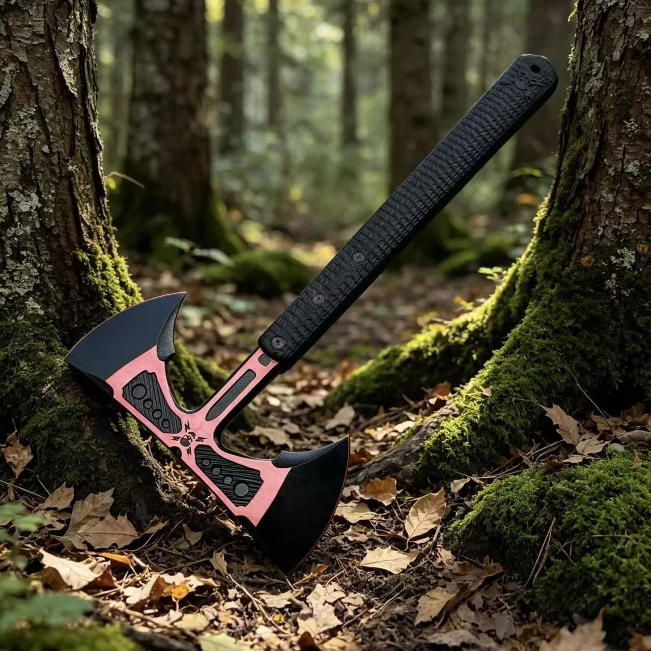 Outdoor Multifunctional Tactical Axe Portable Camping Hiking Tree Cutting Emergency Survival Safety Tool