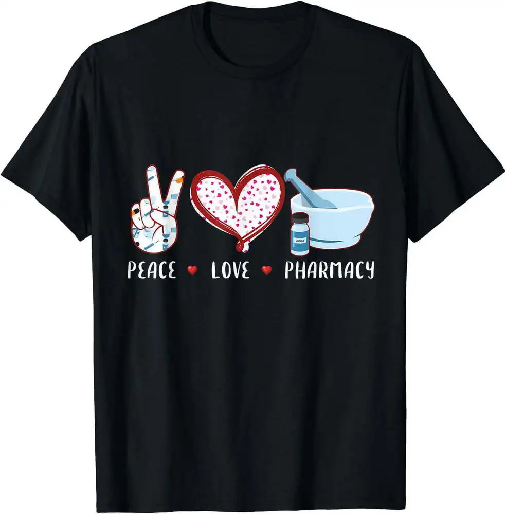 Peace Love Pharmacy CPht Pharmacist S For Men Women T-Shirt For Men Anime Graphic T-shirts High Quality 100%Cotton Short Sleeve