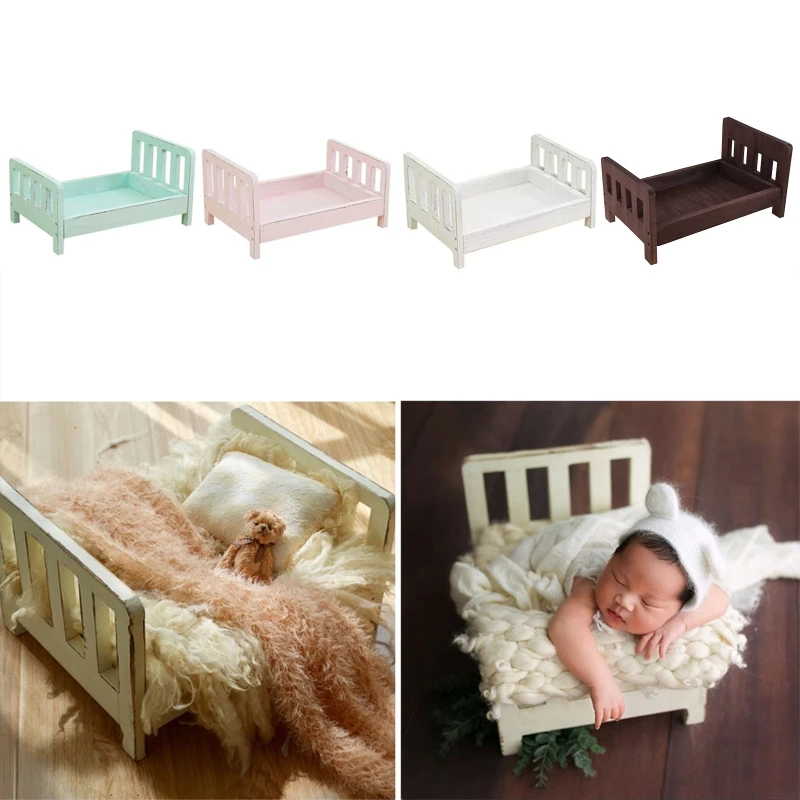 77HD Houten bed Babyfotografie Props Fotowieg Fotografie Babybedaccessoires