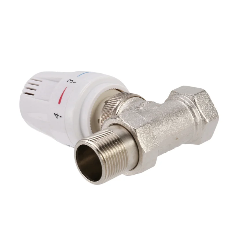 A36T-2X 3/4Inch Brass Thermostatic Radiator Valve Straight Type DN20 Automatic Temperature Control Valve Floor Heating