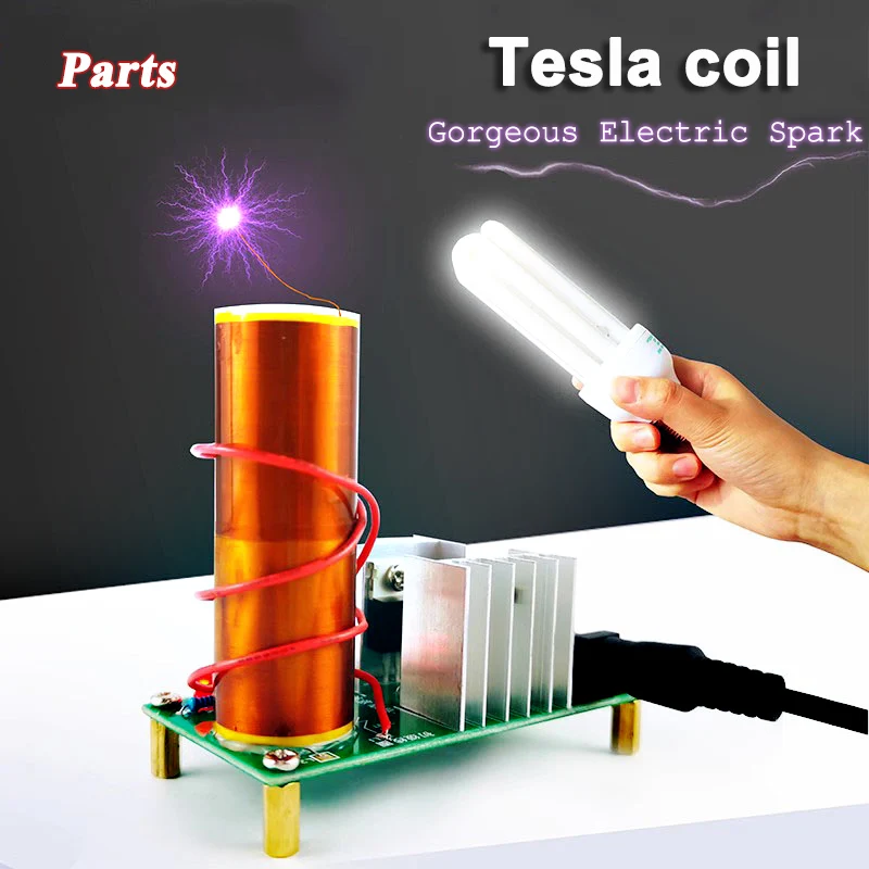 Tesla Coil DIY Welding Kit Self-Made Arc Fun Coil Audio Electronic Production and Assembly Experiment