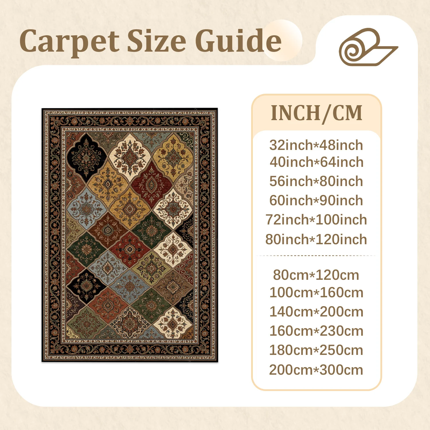 Vintage Traditional Persian Patchwork Floral Area Rug, Velvet Material, Machine Washable, Ideal for Living Room, Bedroom, Dining Room, Entryway, Perfect for Halloween, Thanksgiving, Christmas, New Year, Black Friday, Cyber Monday Home Decor