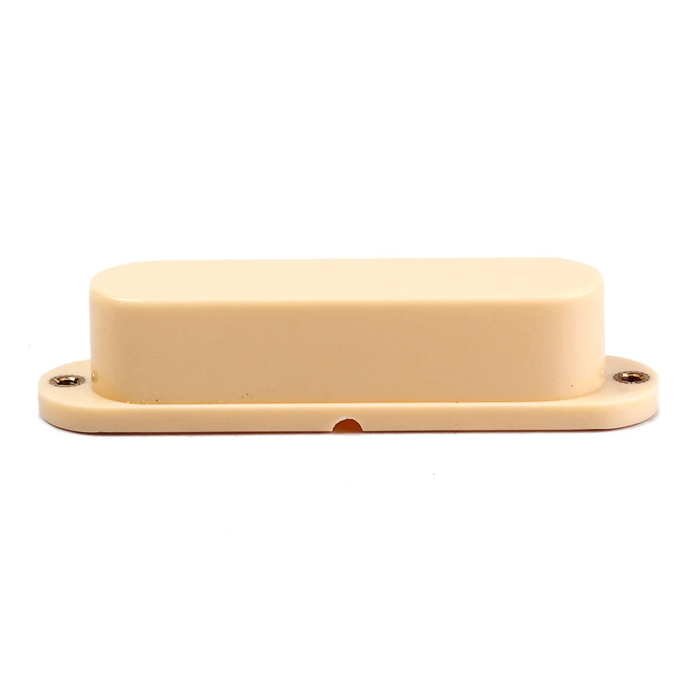 

3Pcs Single Coil Pickup Cover Set Seal Plastic Material No Holes Fit Electric Guitar Cream with Copper Eyes Detail