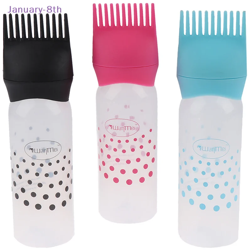 Hair Dye Bottle Shampoo Hair Coloring Dyestuff Applicator Bottle with Comb Teeth