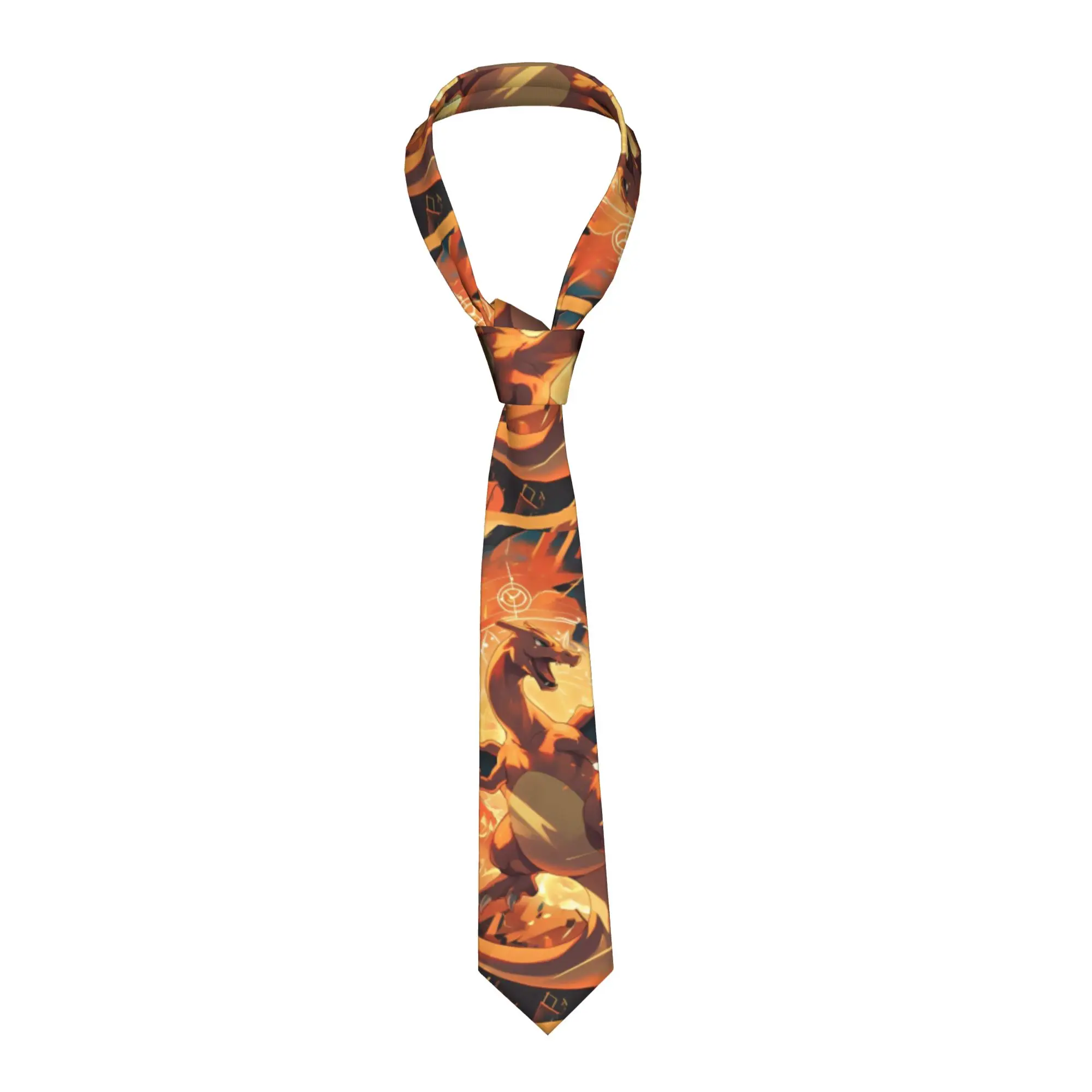 

Cool Dragon Charizard Cartoon Neckties Unisex 8 cm Wide Neck Tie Pokemon Mens Shirt Accessories Gravatas Wedding Cosplay Props