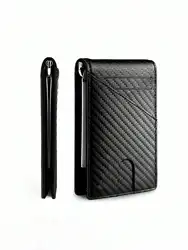 Fashion Business Carbon Fiber Men's Card Case Anti-theft Brush Multi Card Holder Card Case