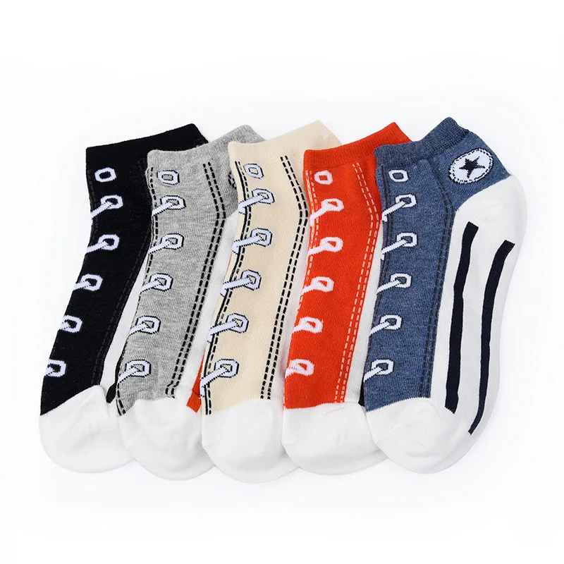 Fashion Men's and Women's Cotton Socks, Deodorant Socks, Boat Socks, Spoof Sports Socks, Shoe Patterns, Low Top Socks