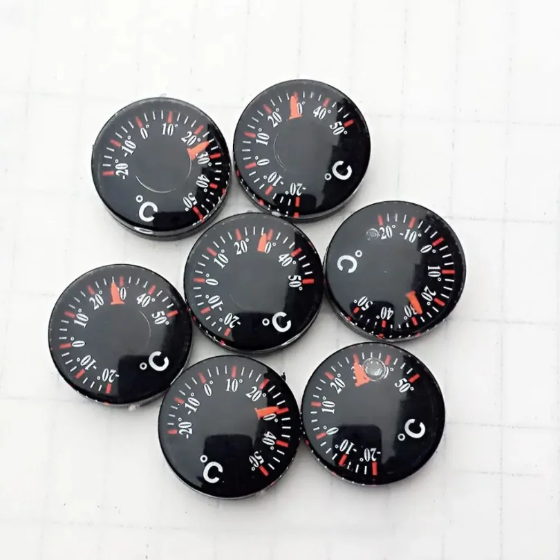 

Practical Mini Circular Thermometer Plastic Waterproof Dial Thermometer 20mm Scale Measurement High Accuracy Thermometer Office