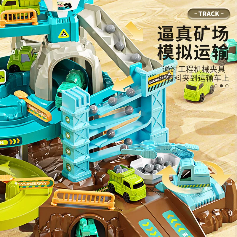 Dinosaurier Engineering Track Auto Elektrische Kombination Eisenbahn Auto Kleinen Zug Große Abenteuer Herausforderung Puzzle Spielzeug Kinder Spielzeug Geschenk