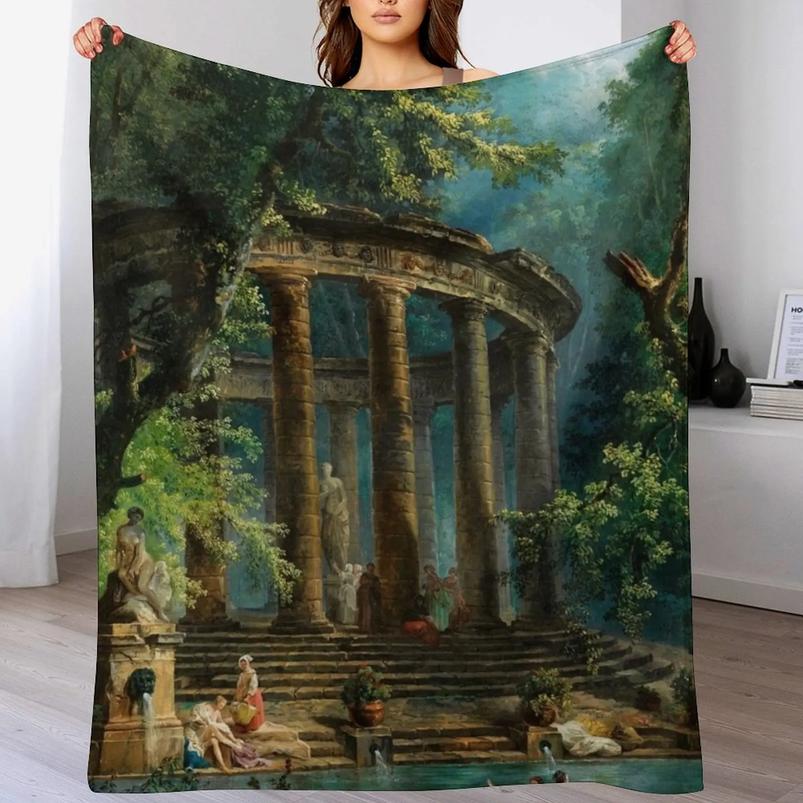 

The Bathing Pool Throw Blanket Multi-Purpose Decorative Throw Decorative Sofa Custom Blankets