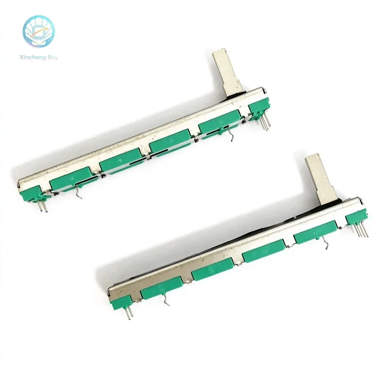 1/5PCS B103 10K Ohm 75mm Straight Slide Liner Potentiometer Mixer Fader Variable Resistors Dual Channel Fader for Dimming Tuning