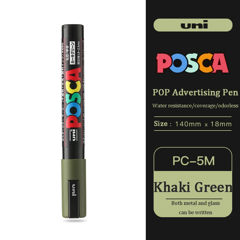 Uni posca Acrylmarker, PC-5M, 29 Farben, Rotulador Permanent, POP-Poster/Graffiti/Farbe, ру Font, Glas, Rock, Keramikmarker
