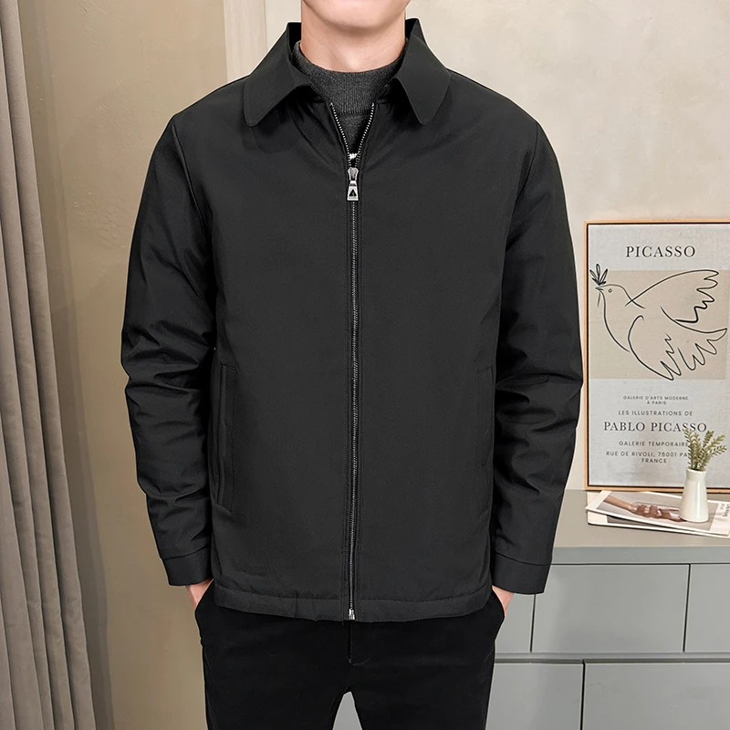 

New men's outdoor down jacket for autumn and winter executive jacket solid color high-end coat for winter duck down jacket men