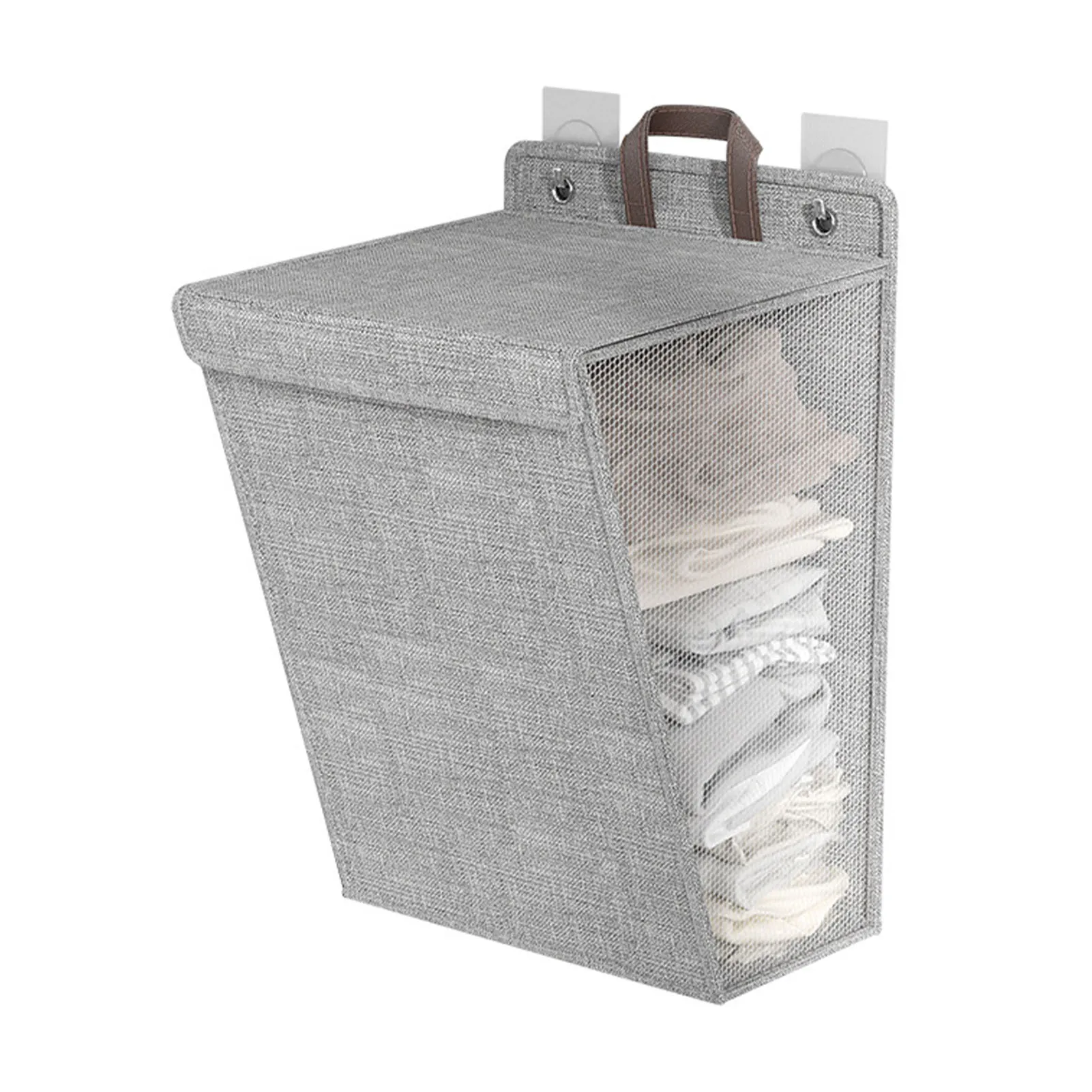 Wall Mounted Laundry Basket Large Capacity Dirty Clothes Storage Bag Space Saving Foldable Hamper for Dormitory Home Travel