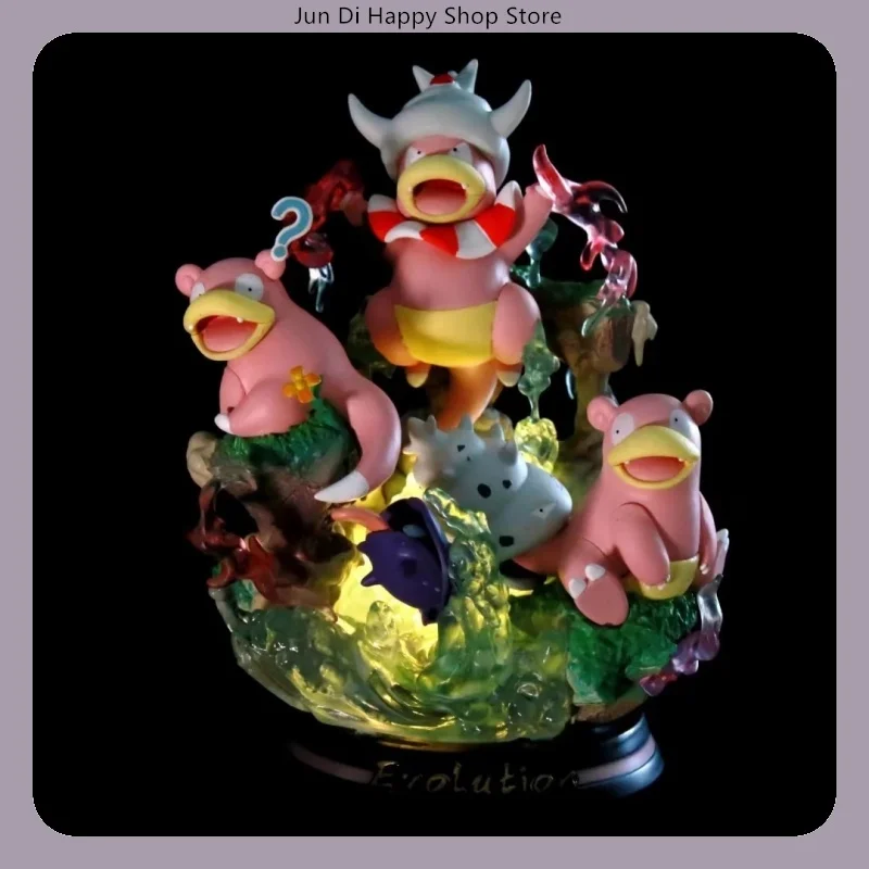 

22cm Slowpoke Glow Version Scene Anime Figure Model Statue Collection Desktop Decoration Ornament Toys Gifts