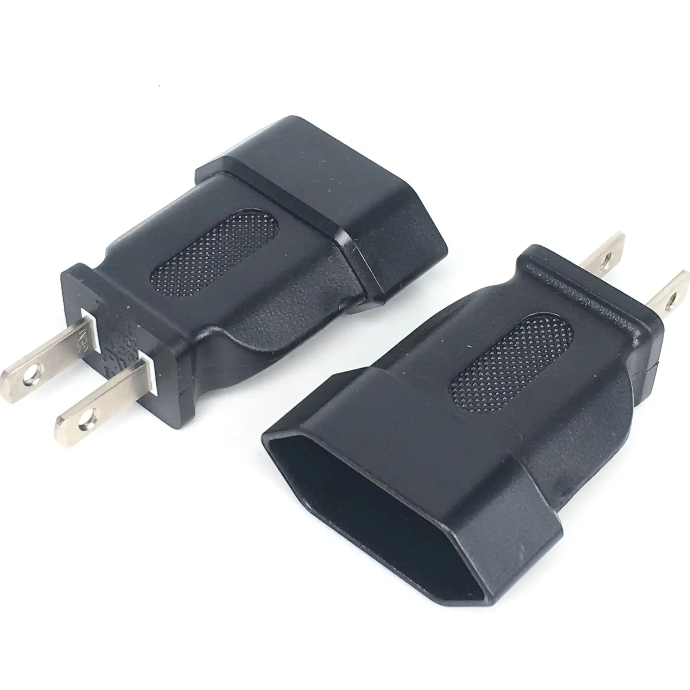 Bolantedz US 2-Flat pins Type A Travel Adpter,AC Power Plug Adapter European CEE7/16 Receptacle to NEMA 1-15P 250V 10A