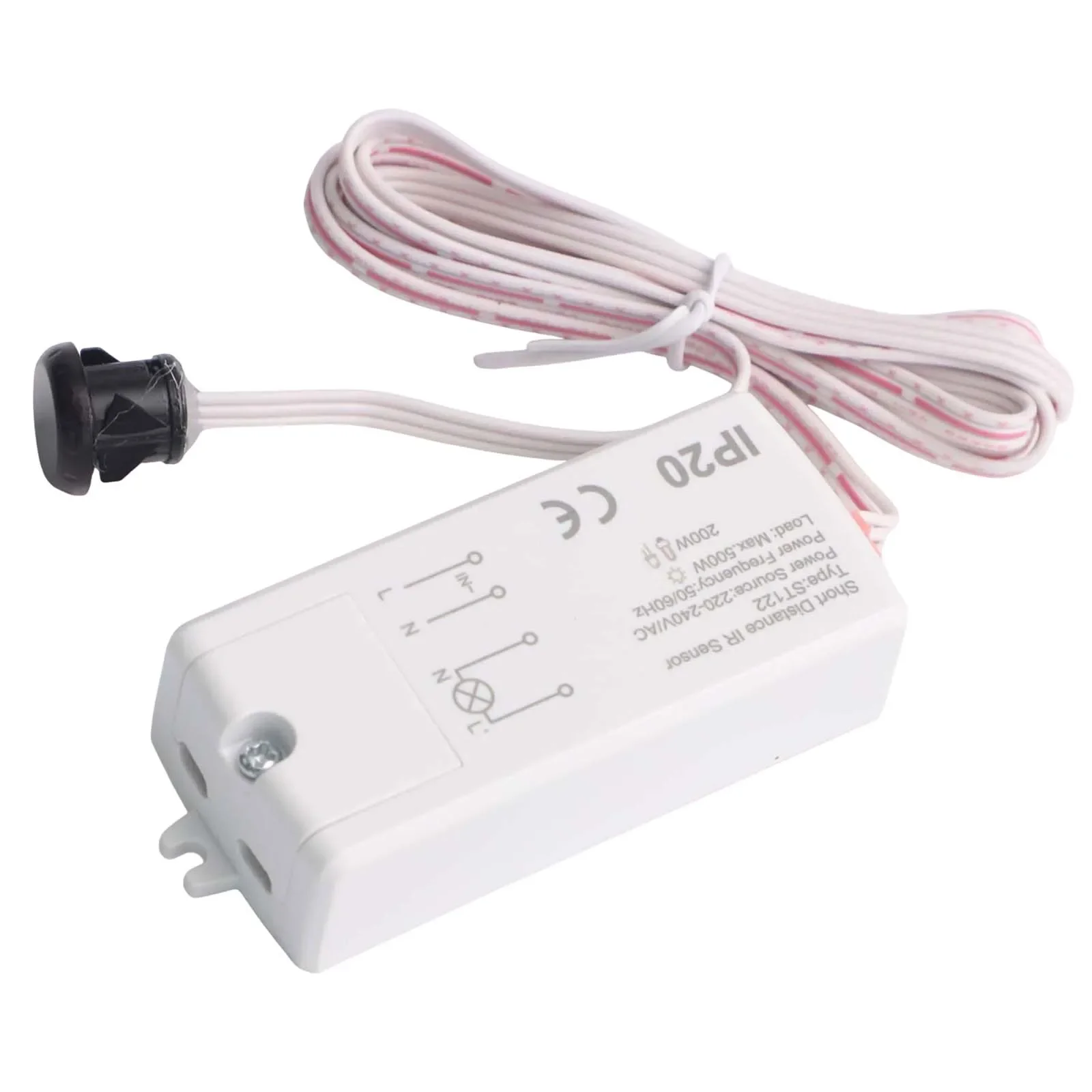 

Волновой переключатель шкафа Инфракрасный переключатель управления освещением шкафа 500 Вт Номинальная нагрузка для ламп накаливания для домашних шкафов