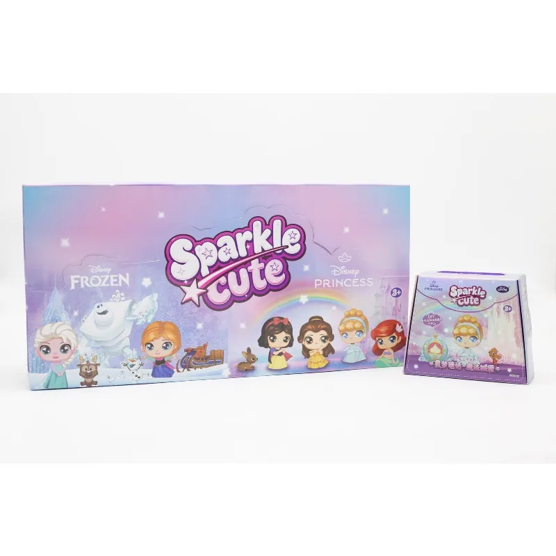 Disney Princess Frozen Blind Box Sparkle Cute Snow White Cinderella Ariel Belle Elsa Anna Olaf Sven Mini Figure Doll Ornament - view 4