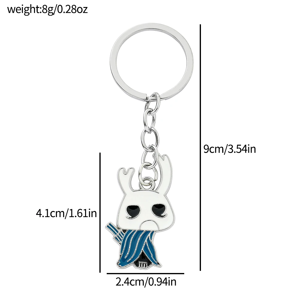 Game Hollow Knight Keychain, Metal Key Chains, Octopus Pendant, Car Bag Key Holder, Cartoons Souvenirs, Gift Accessories, Hot