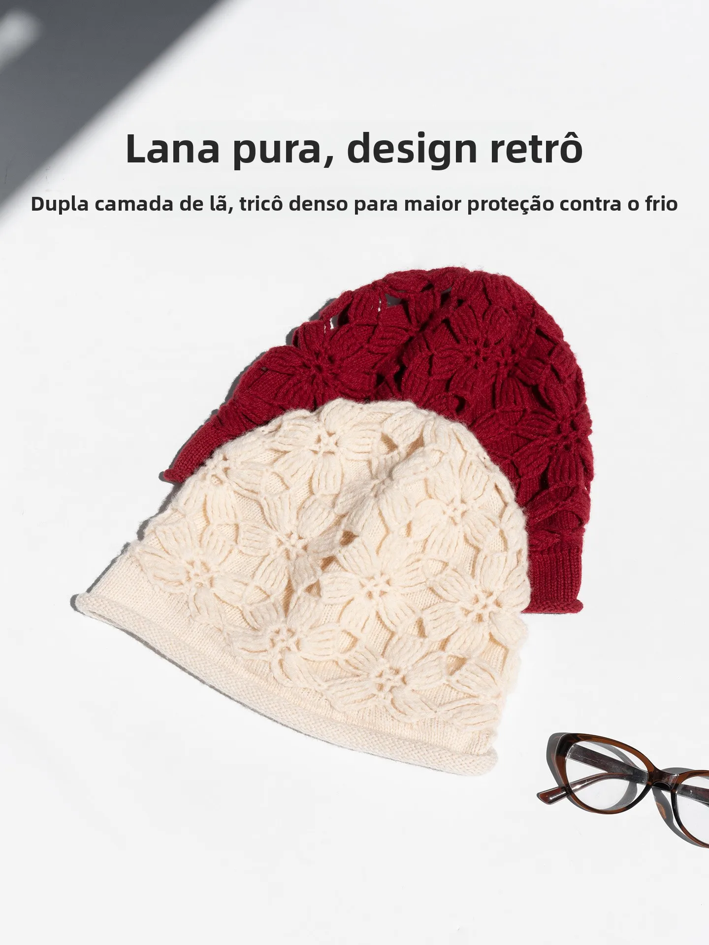 retro-knitted-hollow-out-woolen-hat-women's-autumn-winter-fashionable-unisex-no-cuff-knit-cap-korean-style-versatile-yarn-hat