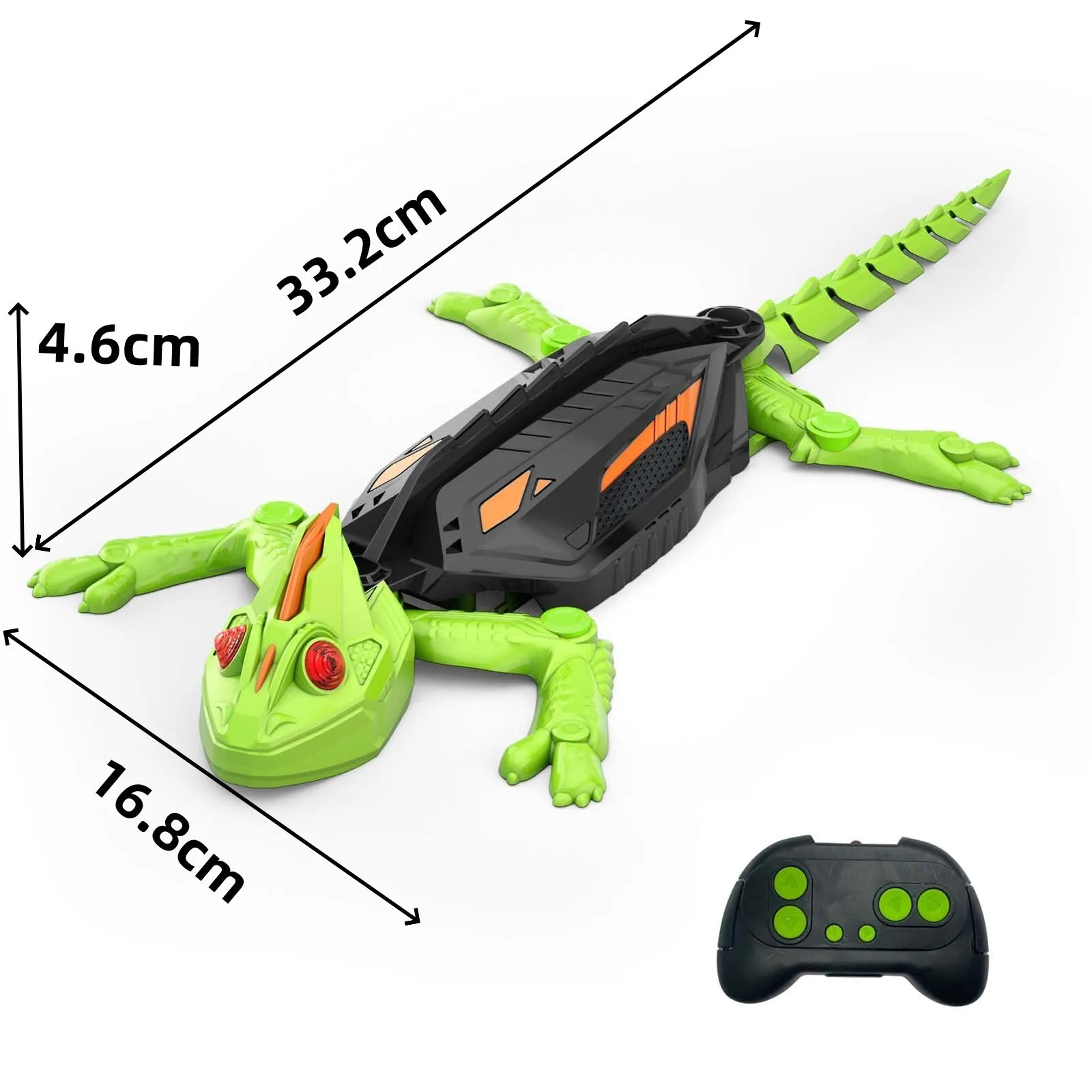 Wall Crawler RC Robot Toy Remote Control Lizard Wall Climbing STEM Educational Toy with LED Lights for Kids Christmas Gift