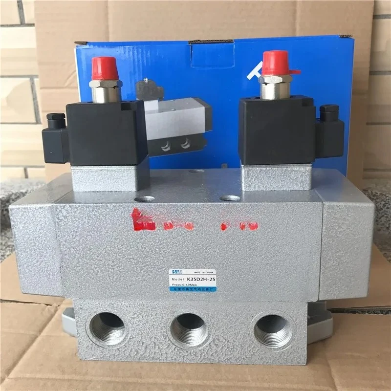 Three-position five-way solenoid valve DN25 1 inch reversing slide valve K35D2H-25