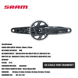 SRAM GX Eagle DUB cranbet najlepszy aluminiowy korbset 32T 34T dla 11/12speed nasz najlepszy aluminiowy korbowy zestaw