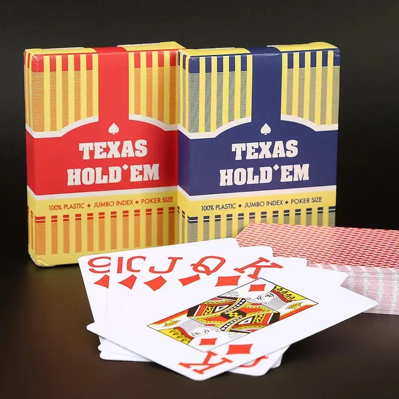 1/2 piezas, un juego de cartas de baccarat y Texas Hold'em duraderas y universales, impermeables y lisas, para juegos de póker y bridge.