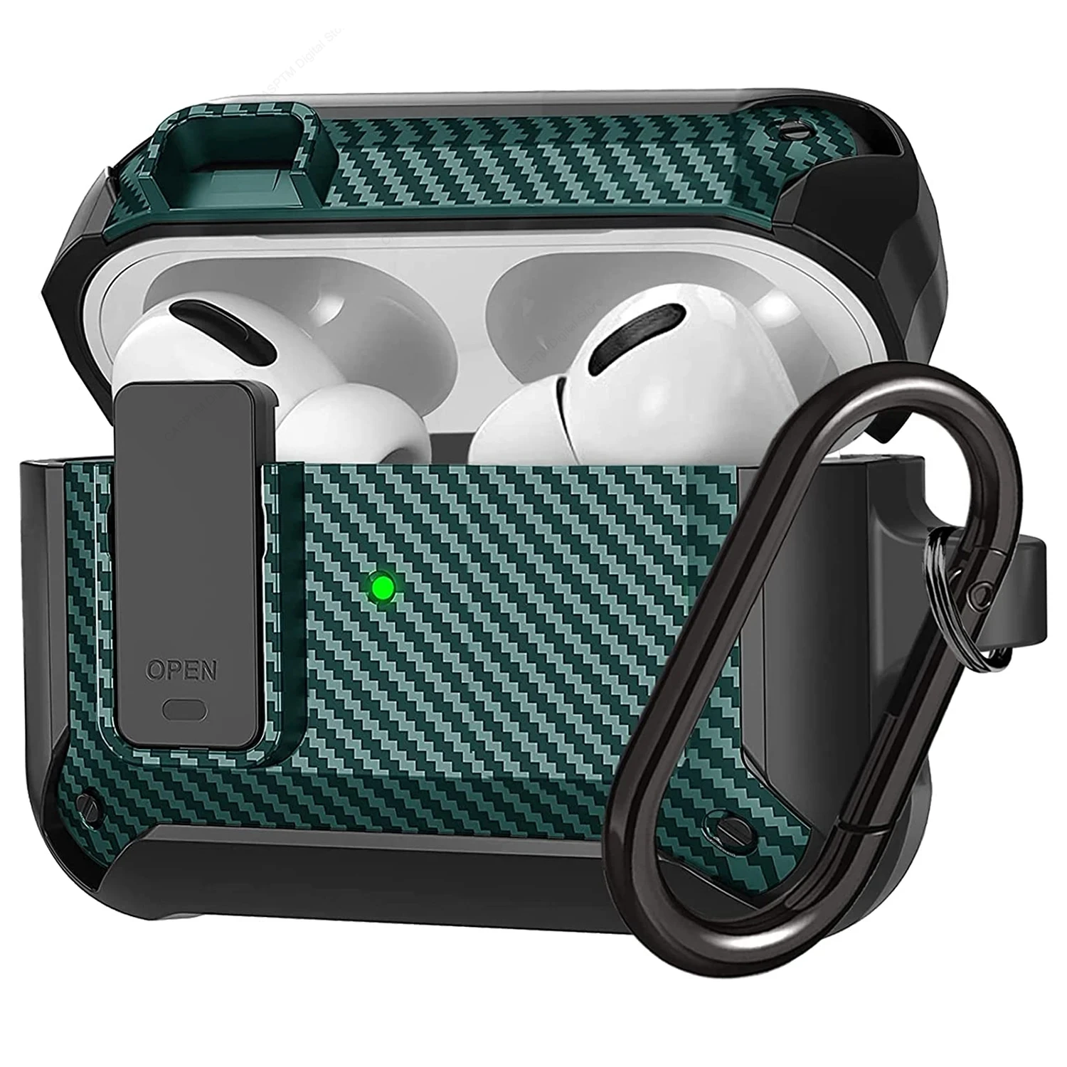 For AirPods Pro 2 2nd Case Secure Lock Carbon Fiber Cover For AirPods Pro2 Pro 2 3 Cases For AirPods 3 2 1 air pods pro Fundas