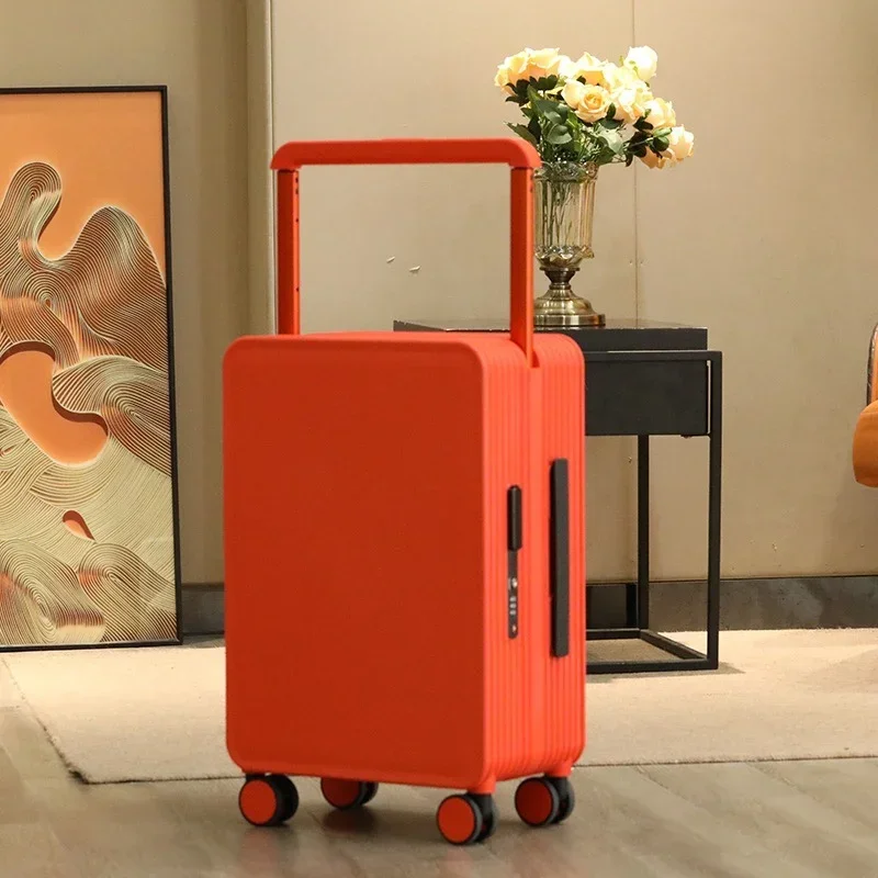 New Fashion Width Draw-Bar Luggage Universal Wheel Light Luxury 20 24inch Boarding Box Trolley Suitcase Male and Female