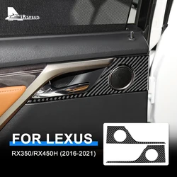 Real Soft Carbon Fiber Sticker For Lexus RX350 RXH450 2016 2017 2018 2019 2020 2021 RHD LHD Car Rear Door Handle Interior Trim