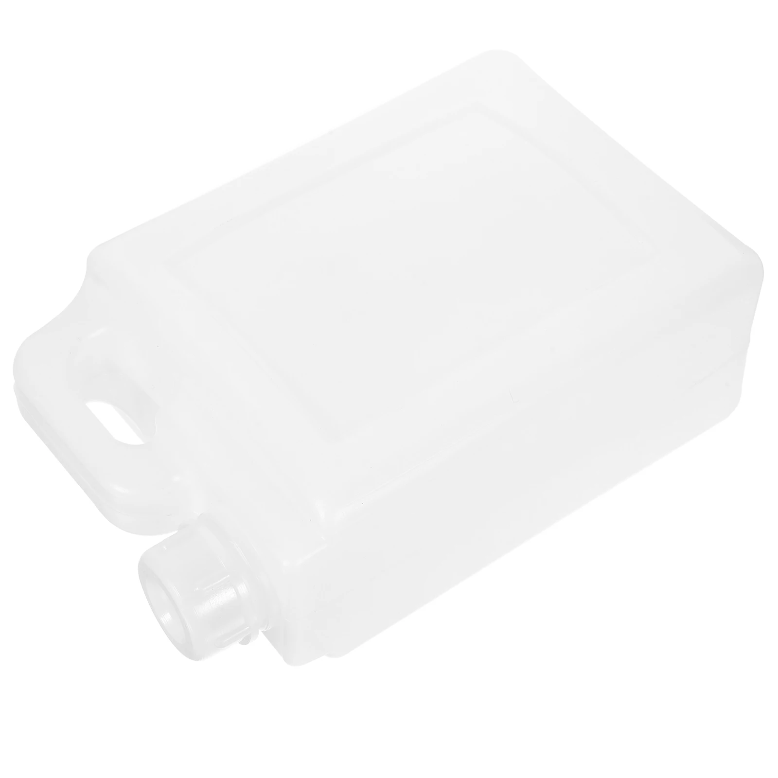 Flat Plastic 1L White Liquid Container Oil Water Jug Storage Bottle Cap Reusable for Beverage Lab Use