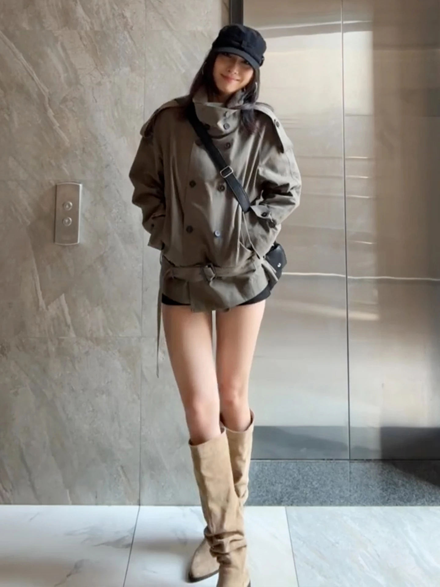 เสื้อสตรี Sli een ort Jaet คอลเลคชั่นฤดูใบไม้ผลิ-ฤดูใบไม้ร่วง 2026 รุ่นใหม่ ดีไซน์เกาหลี สไตล์ Sle Top ให้ความรู้สึกทันสมัย