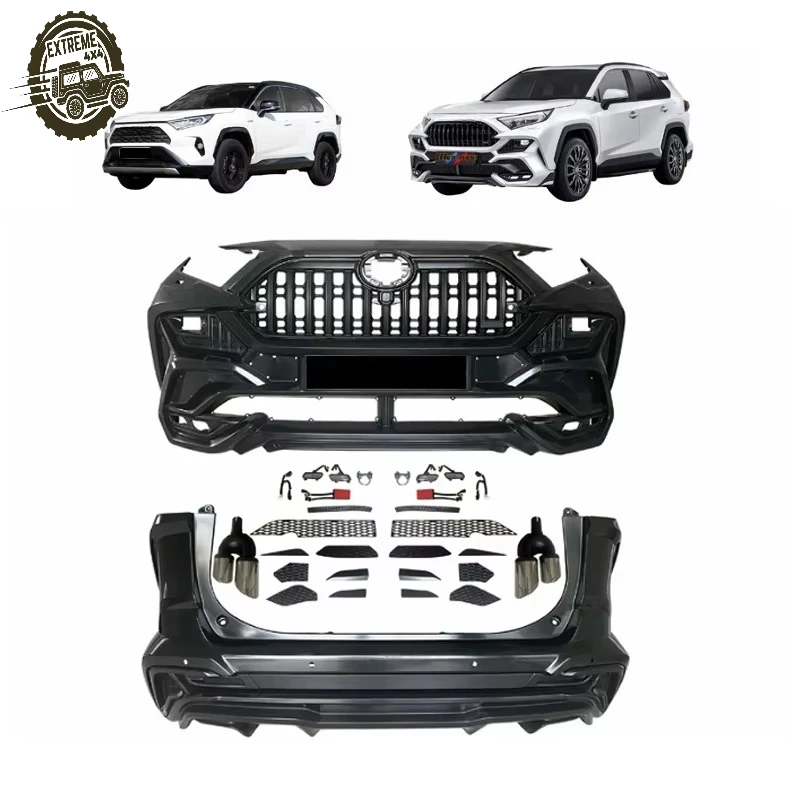 

High Quality 2024 New KN Style Conversion Kit for Toyota RAV4 2020-2023 Injection PP Front Rear Bumper Body Kit