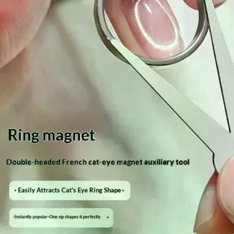 1/2 Peças Ferramenta Magnética DIY para Manicure, Ímã Circular Olho de Gato, Ímã Oco Olho de Gato, Anel Magnético para Esmalte em Gel, Conjunto de Ímã