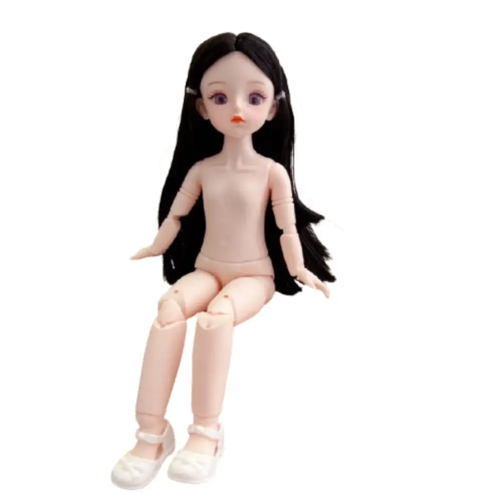 

Removable Joints 1/6 3D Movable Joint Doll Body Beautiful DIY Nude 30cm Joints Doll 3D Curly Hair Doll Head with Hair