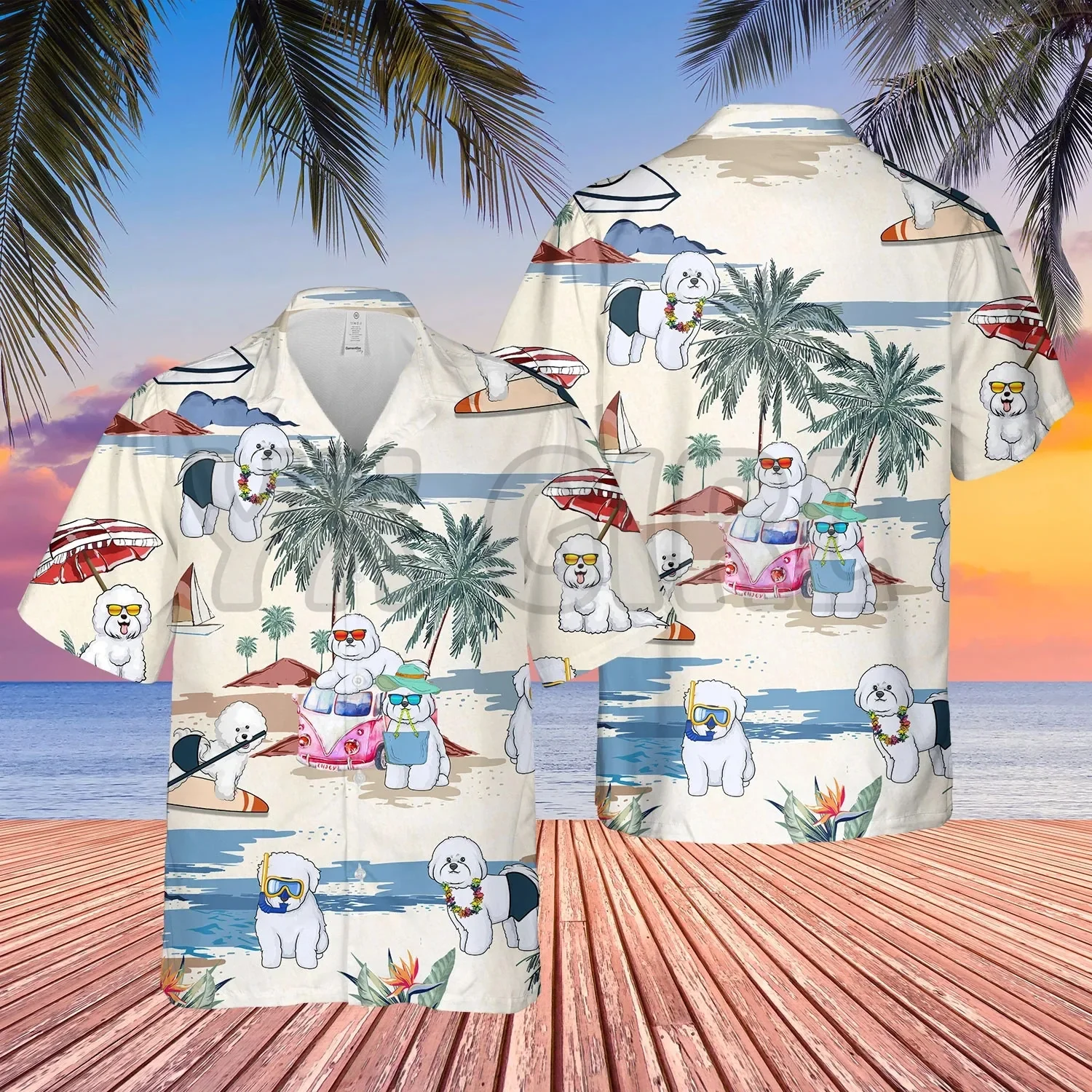 BLOODHOUND-camisa hawaiana con estampado 3D para hombre y mujer, camisa informal, estilo Harajuku, Verano